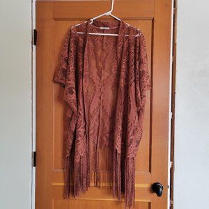 Emerette Lace Fringe Kimono